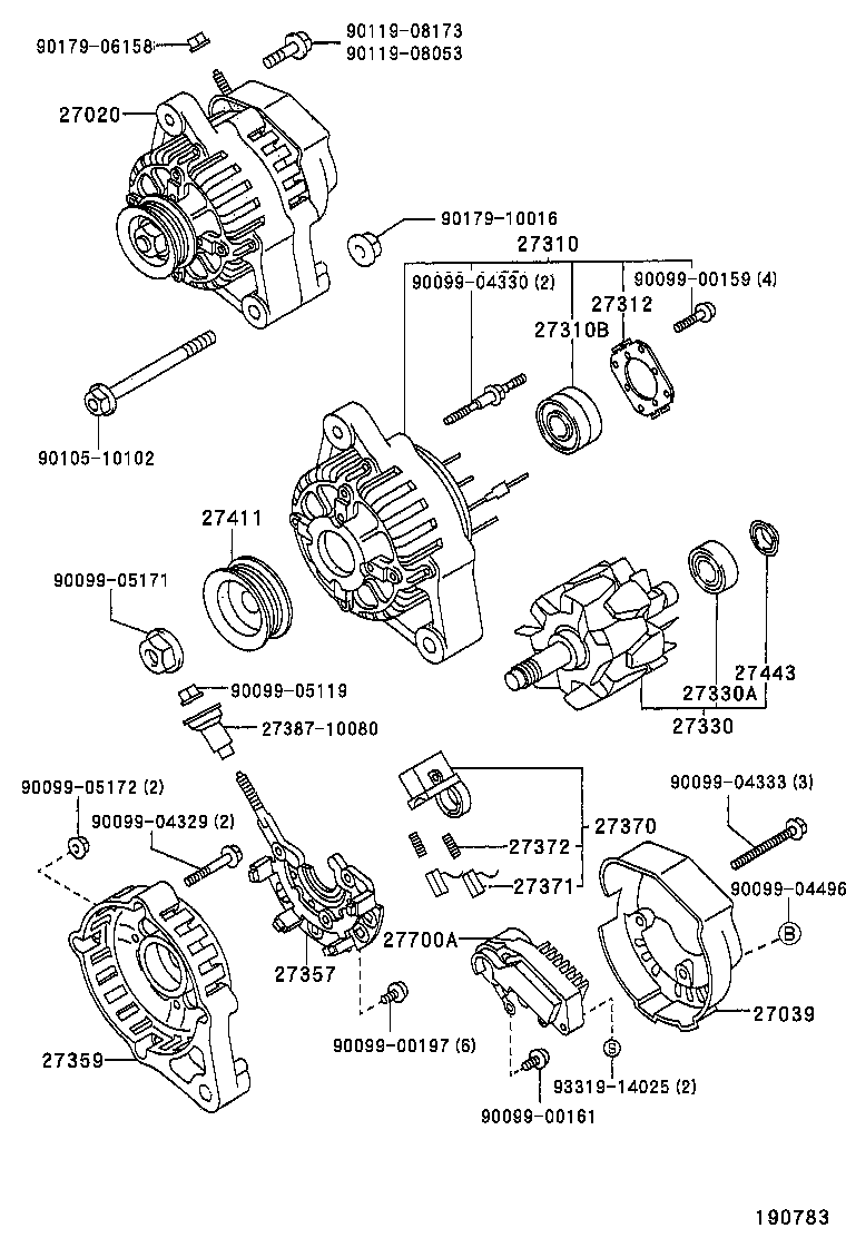 27060-11260 ALTERNATOR ASSY product image