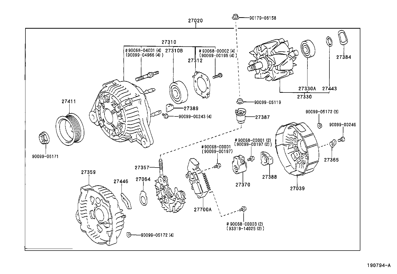 27039-0A010 COVER, ALTERNATOR REAR END product image