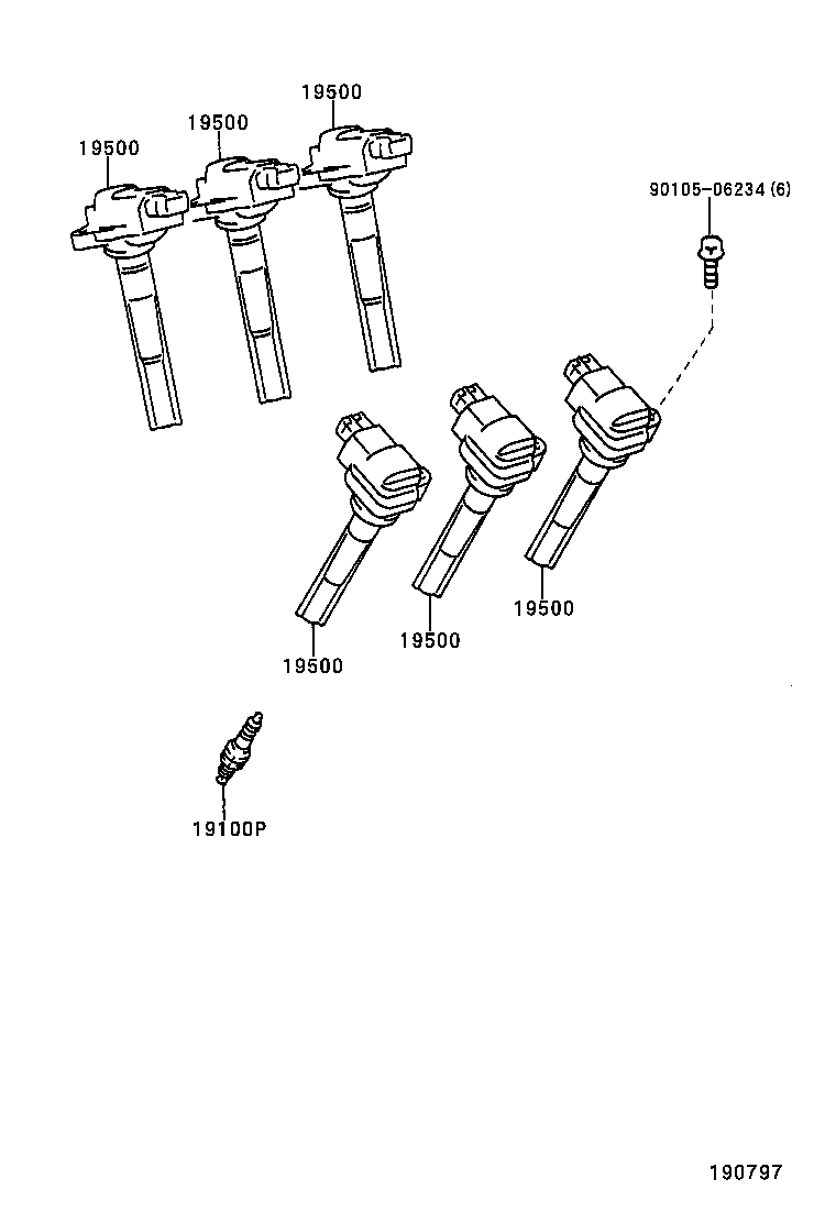 19500-70030 COIL ASSY, IGNITION product image