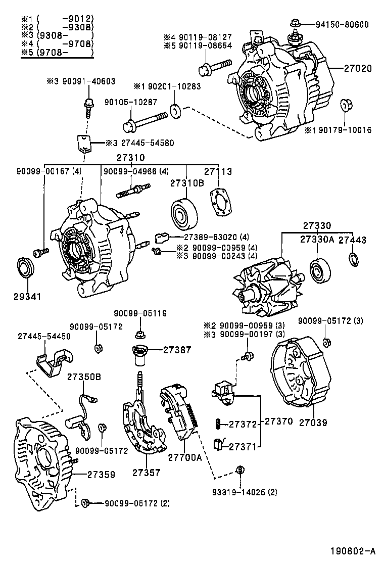 27060-75110 ALTERNATOR ASSY product image