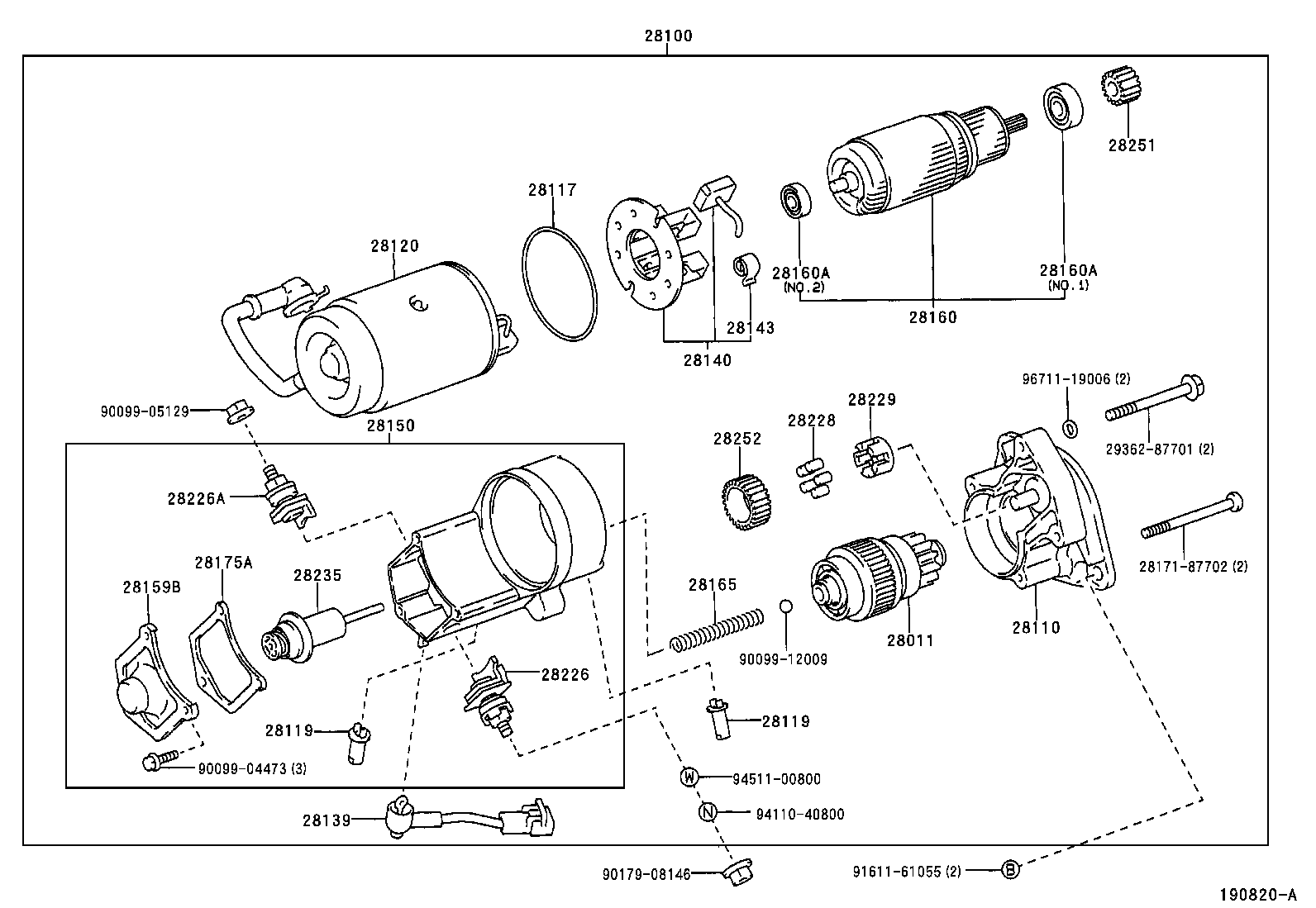 28150-13012 SWITCH ASSY, MAGNET STARTER product image