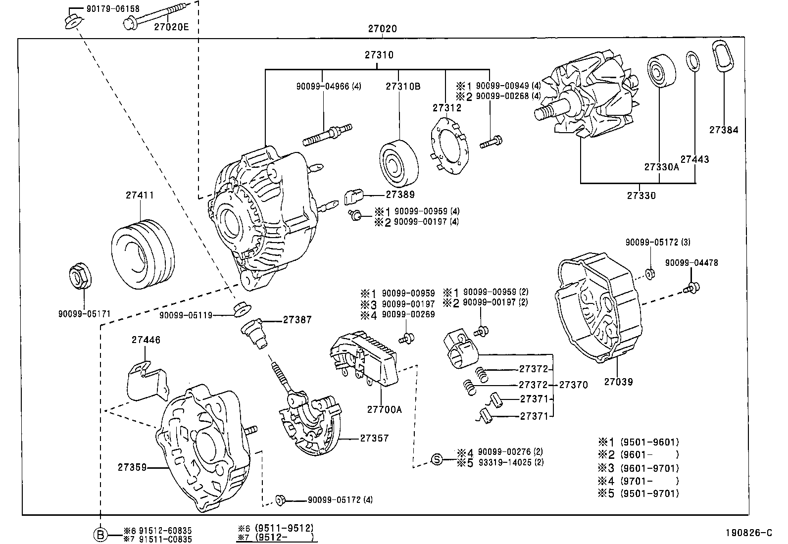 27060-67060 ALTERNATOR ASSY product image