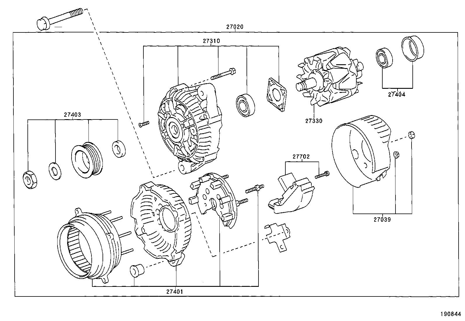 27060-15050 ALTERNATOR ASSY product image