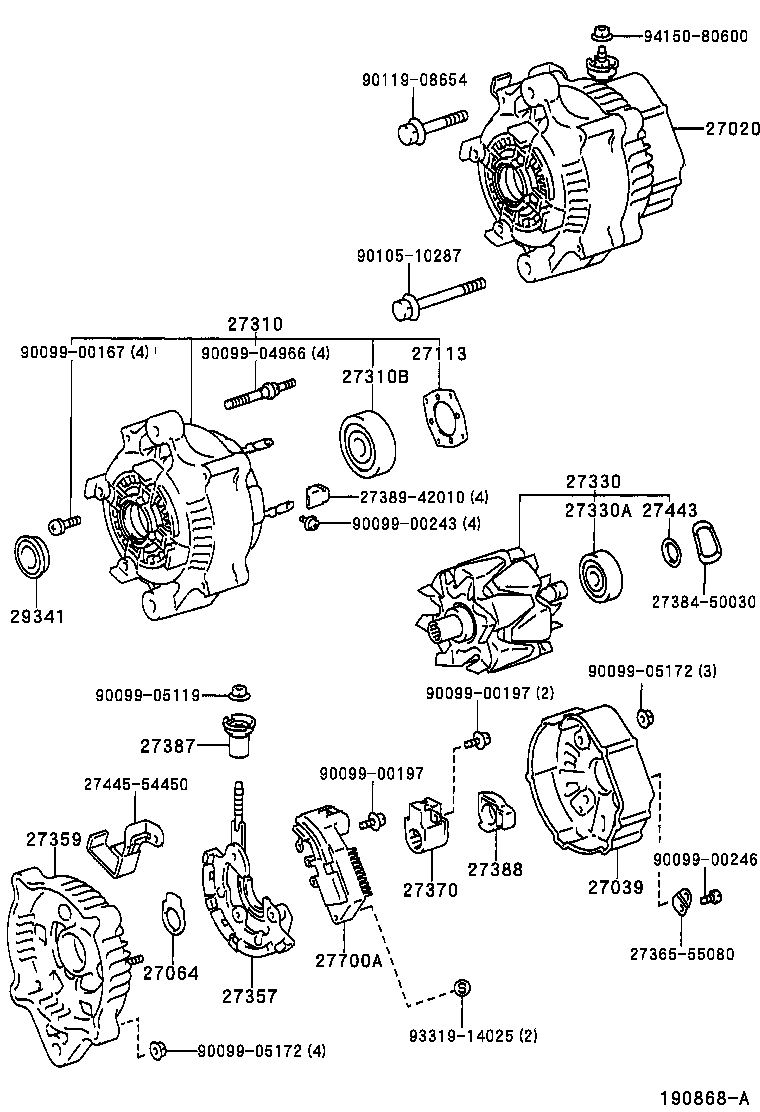 27060-75010 ALTERNATOR ASSY product image