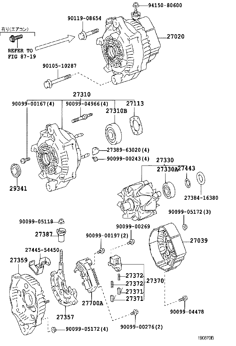 27060-75010 ALTERNATOR ASSY product image