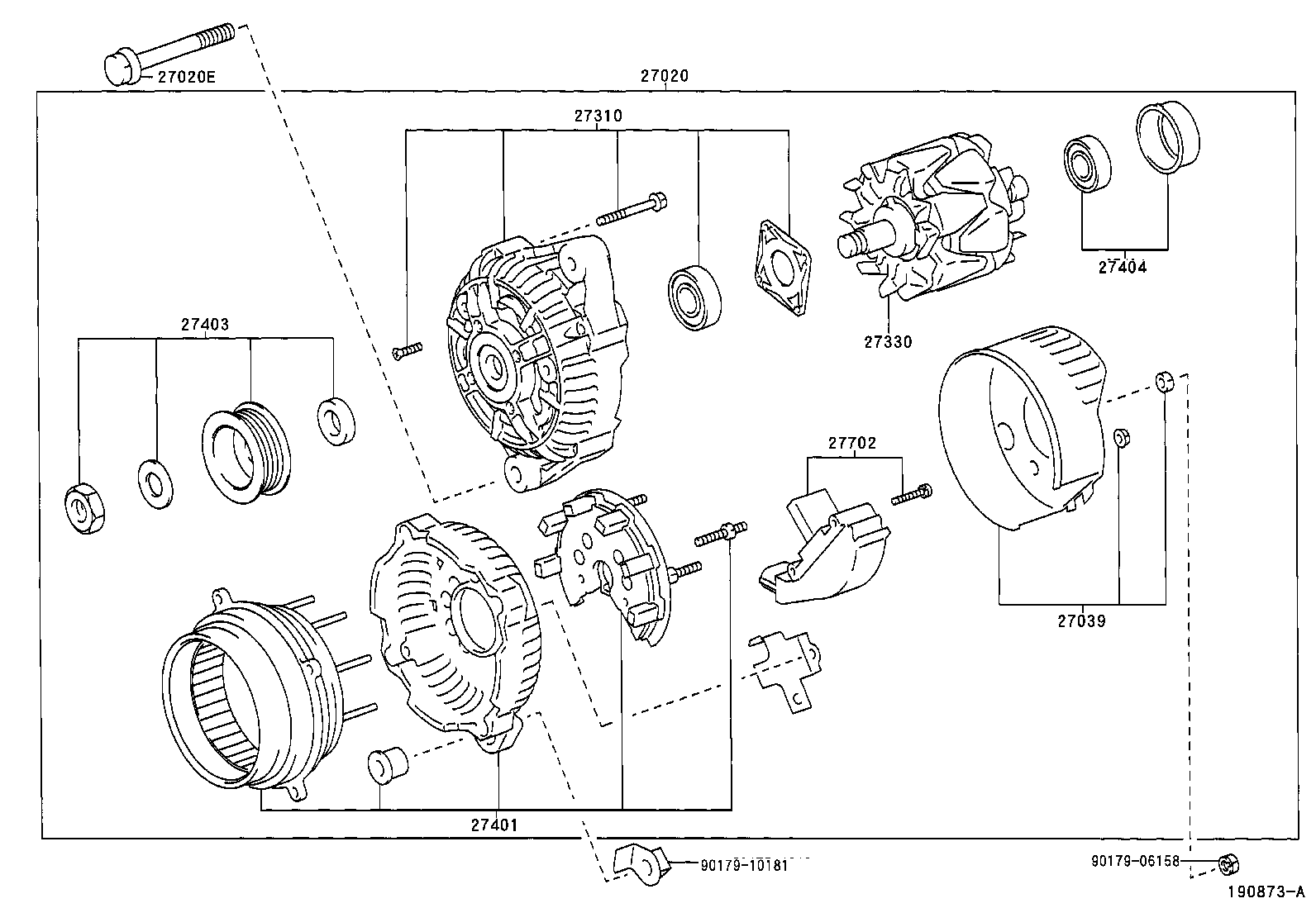 27060-16420 ALTERNATOR ASSY product image