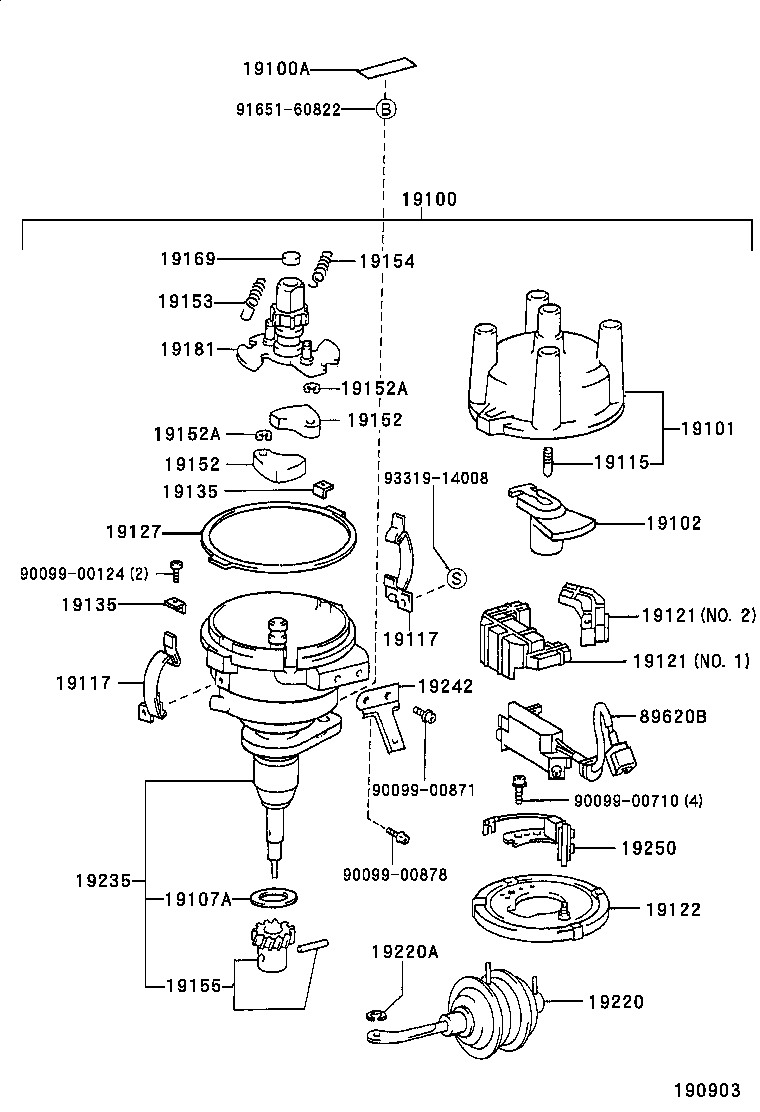 19030-72032 DISTRIBUTOR ASSY product image