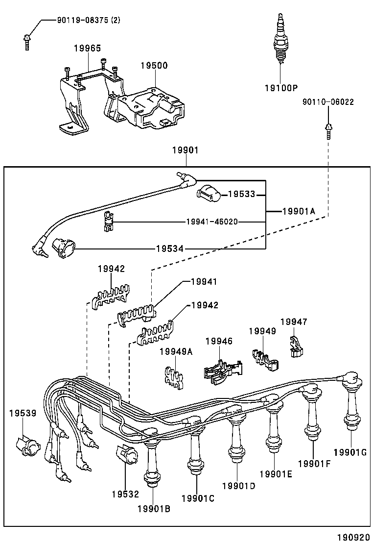 19500-70010 COIL ASSY, IGNITION product image