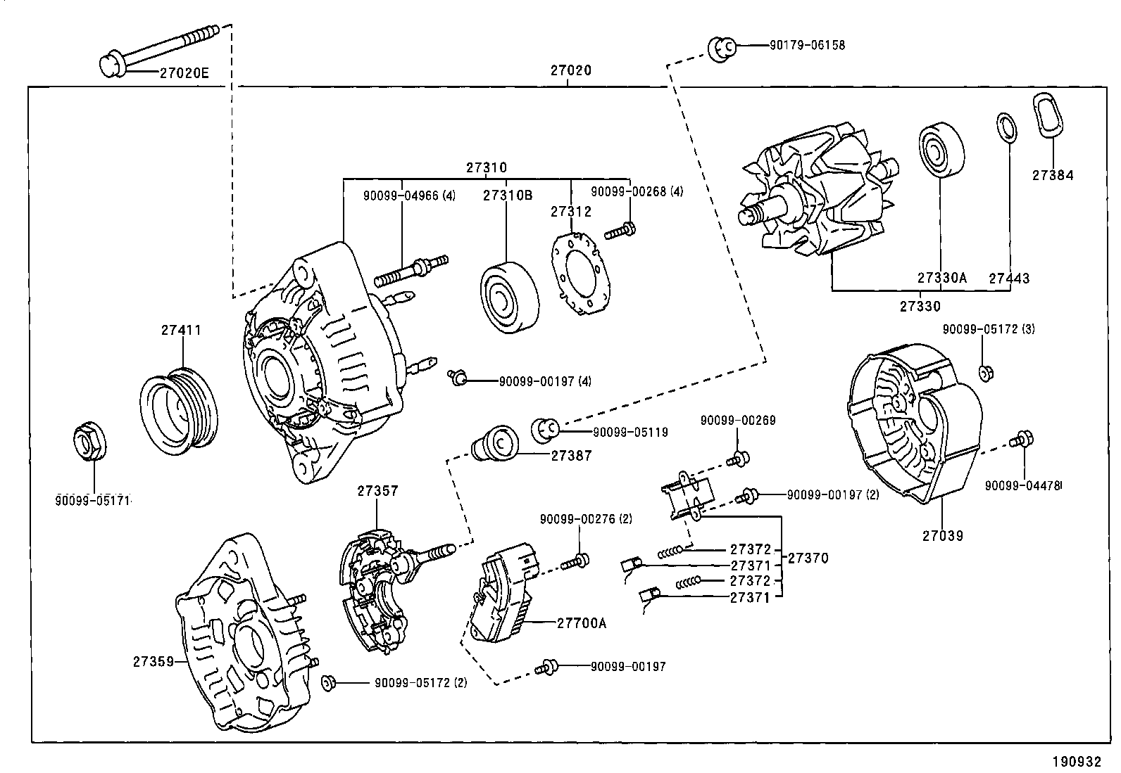 27039-0F060 COVER, ALTERNATOR REAR END product image