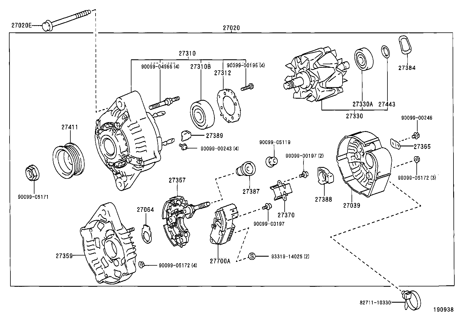 27039-0F060 COVER, ALTERNATOR REAR END product image