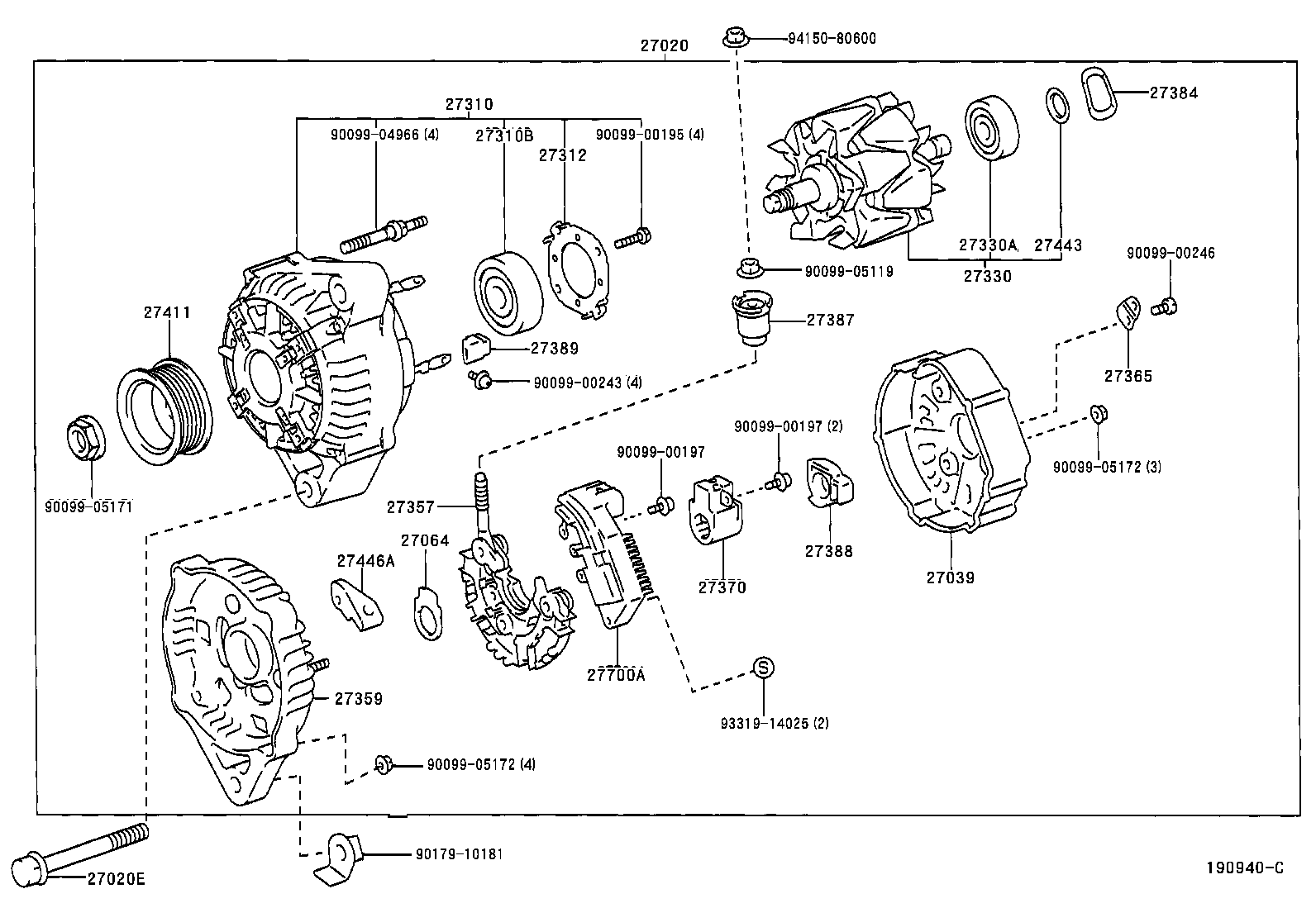 27360-23130 COIL ASSY, ALTERNATOR product image