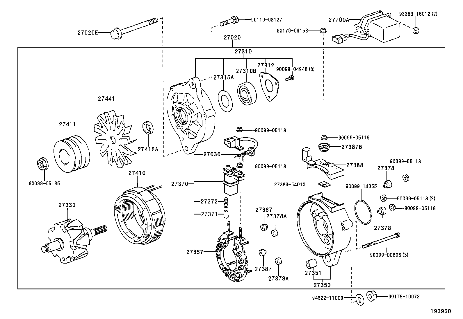 27060-58300 ALTERNATOR ASSY product image