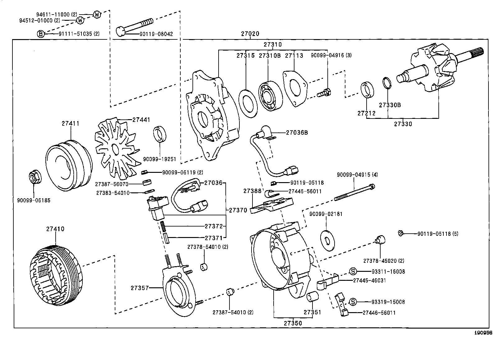 27371-46030 BRUSH, ALTERNATOR product image