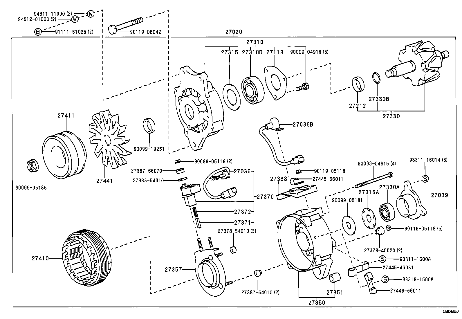 27371-46030 BRUSH, ALTERNATOR product image