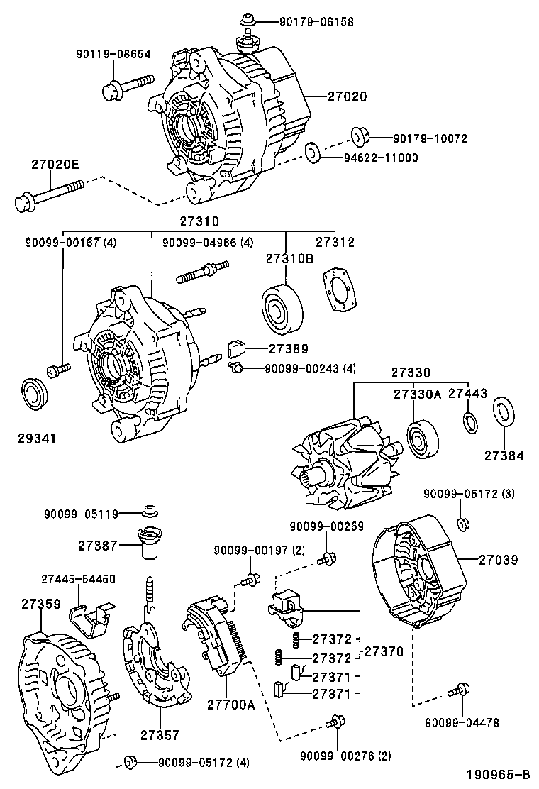 27020-54403 ALTERNATOR ASSY product image