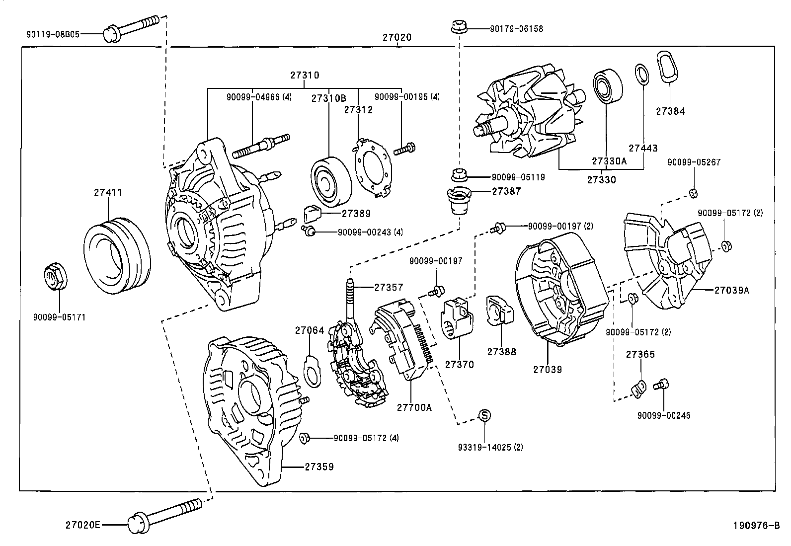 27060-58390 ALTERNATOR ASSY product image