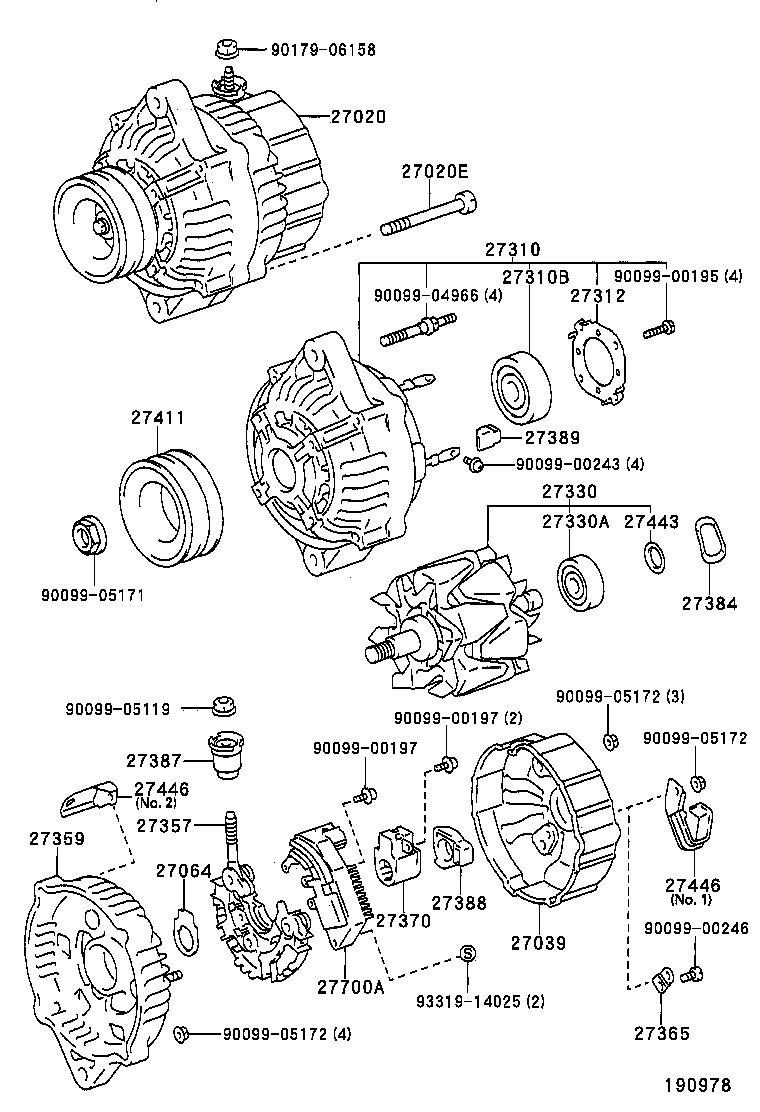 27310-58060 FRAME ASSY, DRIVE END, ALTERNATOR product image