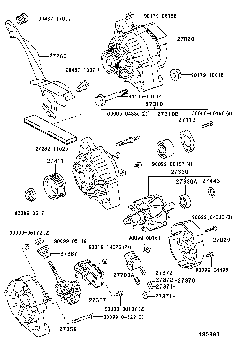 27060-11300 ALTERNATOR ASSY product image