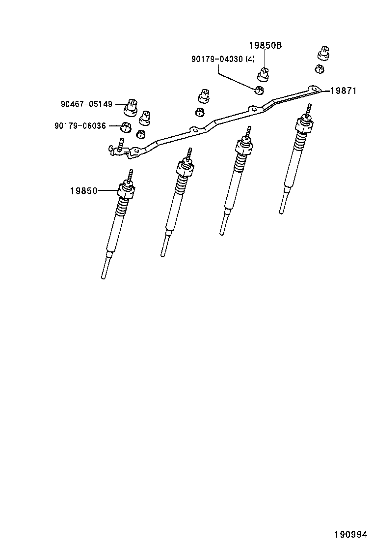 19871-64040 CONNECTOR, GLOW PLUG NO.1 product image