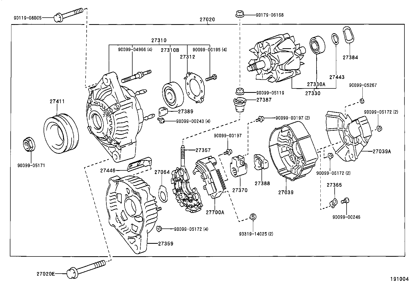 27039-58400 COVER, ALTERNATOR REAR END product image