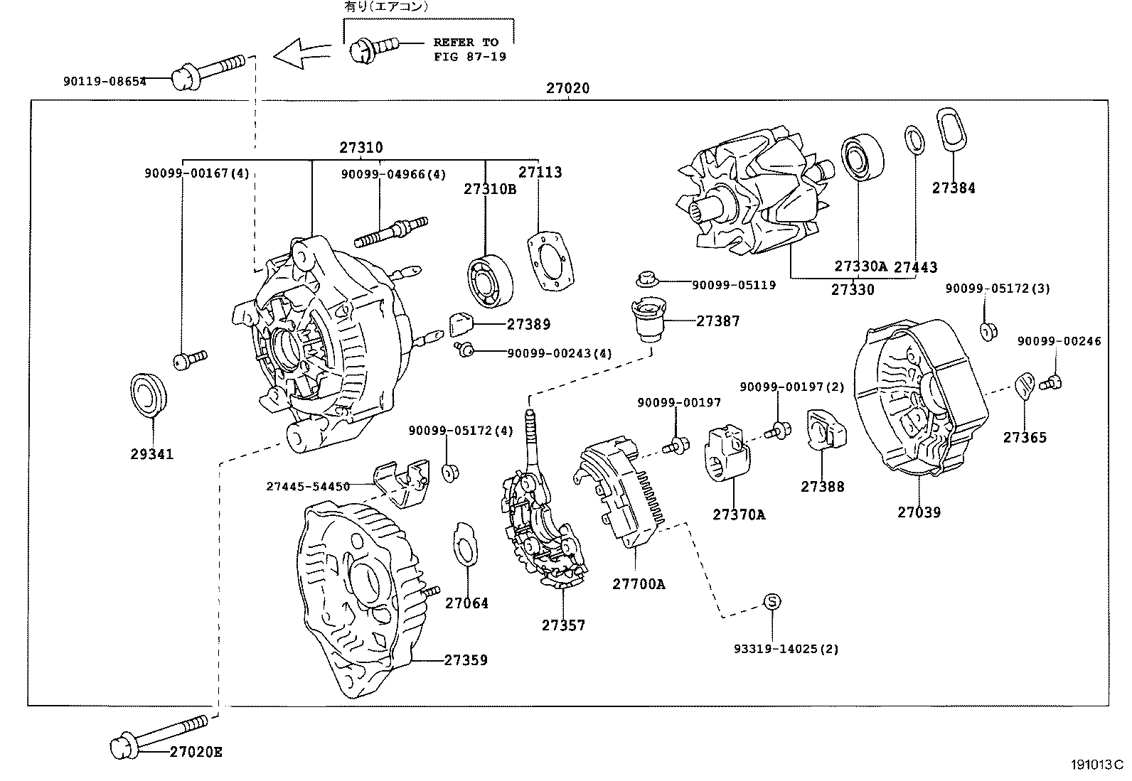 27060-54320 ALTERNATOR ASSY product image