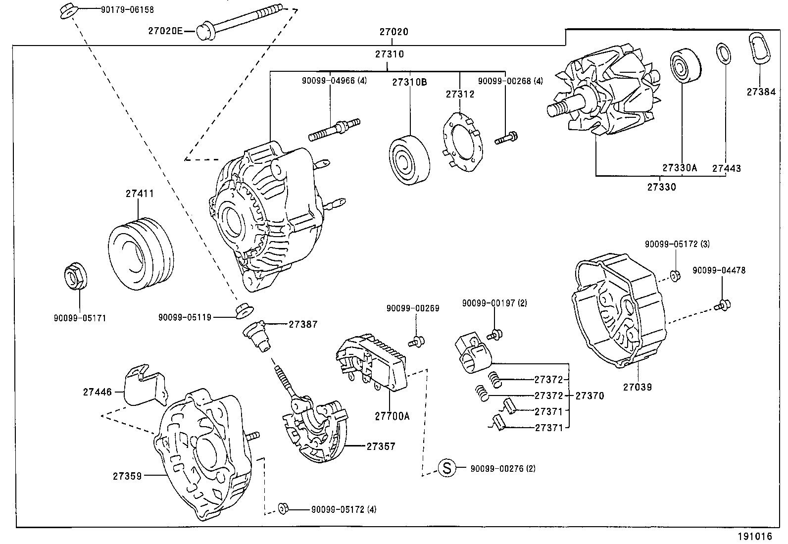 27060-67140 ALTERNATOR ASSY product image
