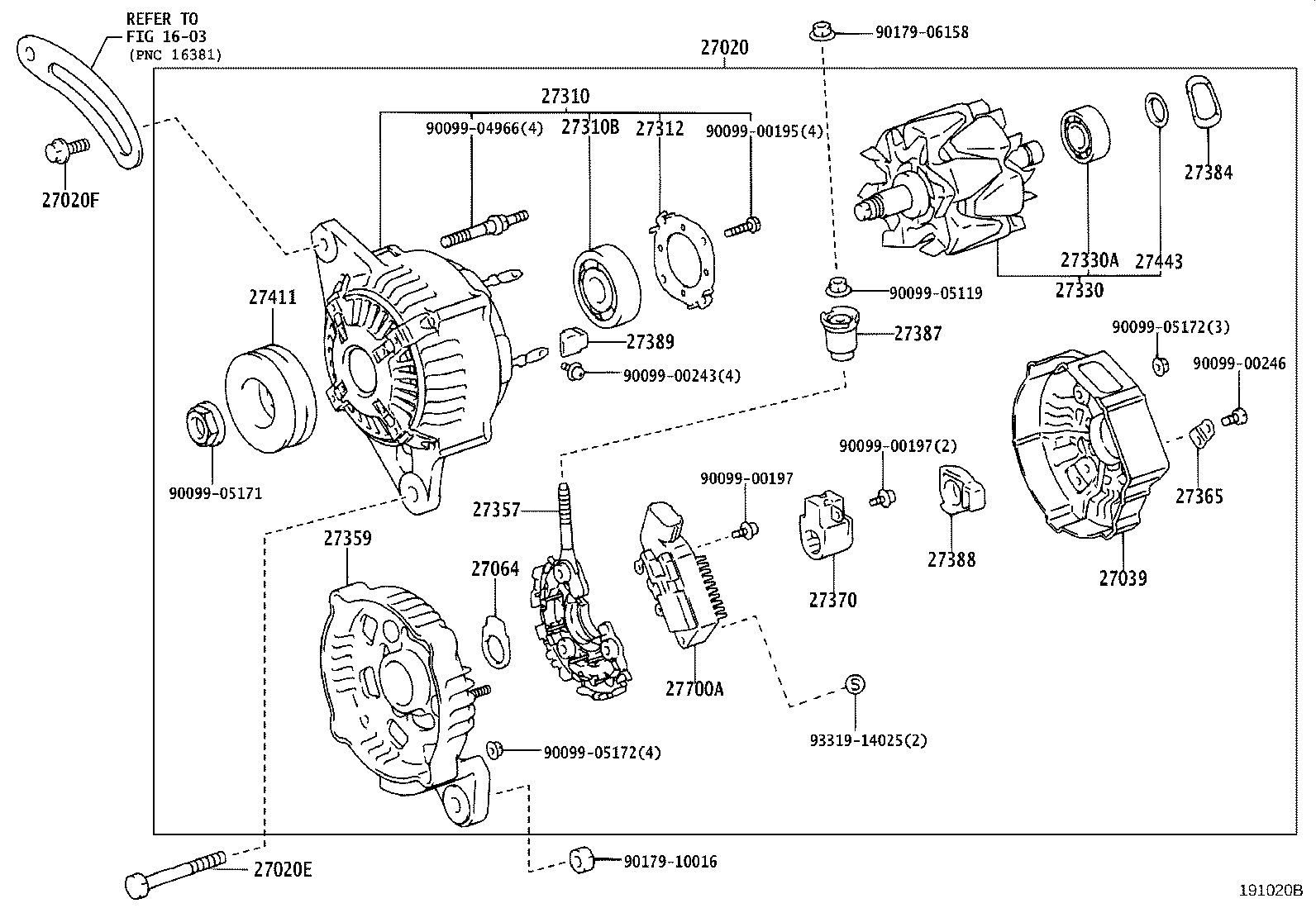 27060-64360 ALTERNATOR ASSY product image