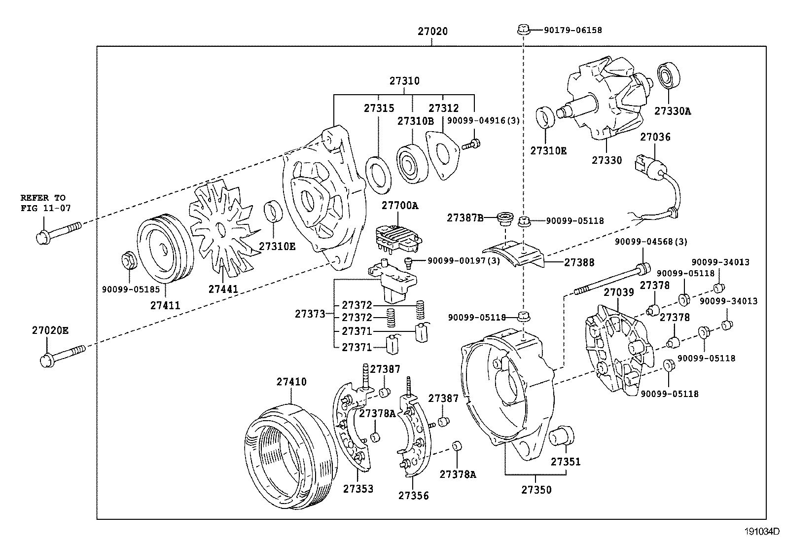 27039-89101 COVER, ALTERNATOR REAR END product image
