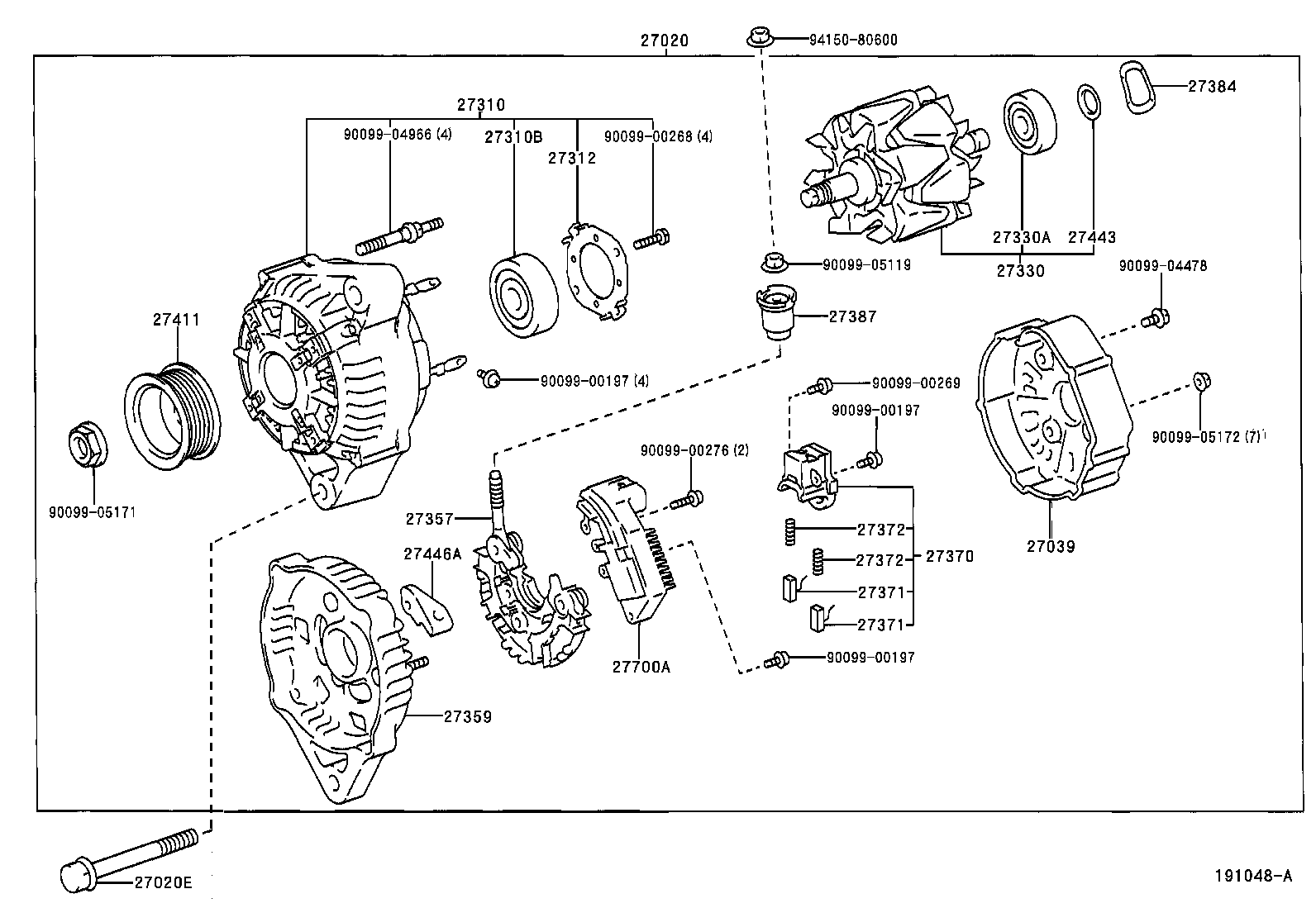 Toyota 27330-74730 ROTOR ASSY, ALTERNATOR