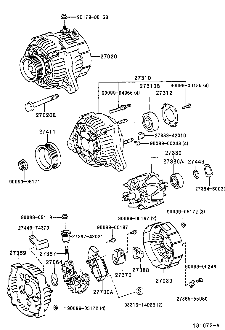 27039-74360 COVER, ALTERNATOR REAR END product image