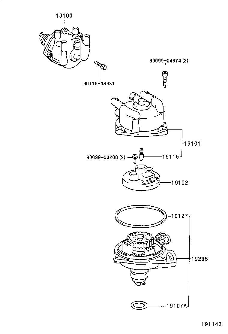 19020-16270 DISTRIBUTOR ASSY product image