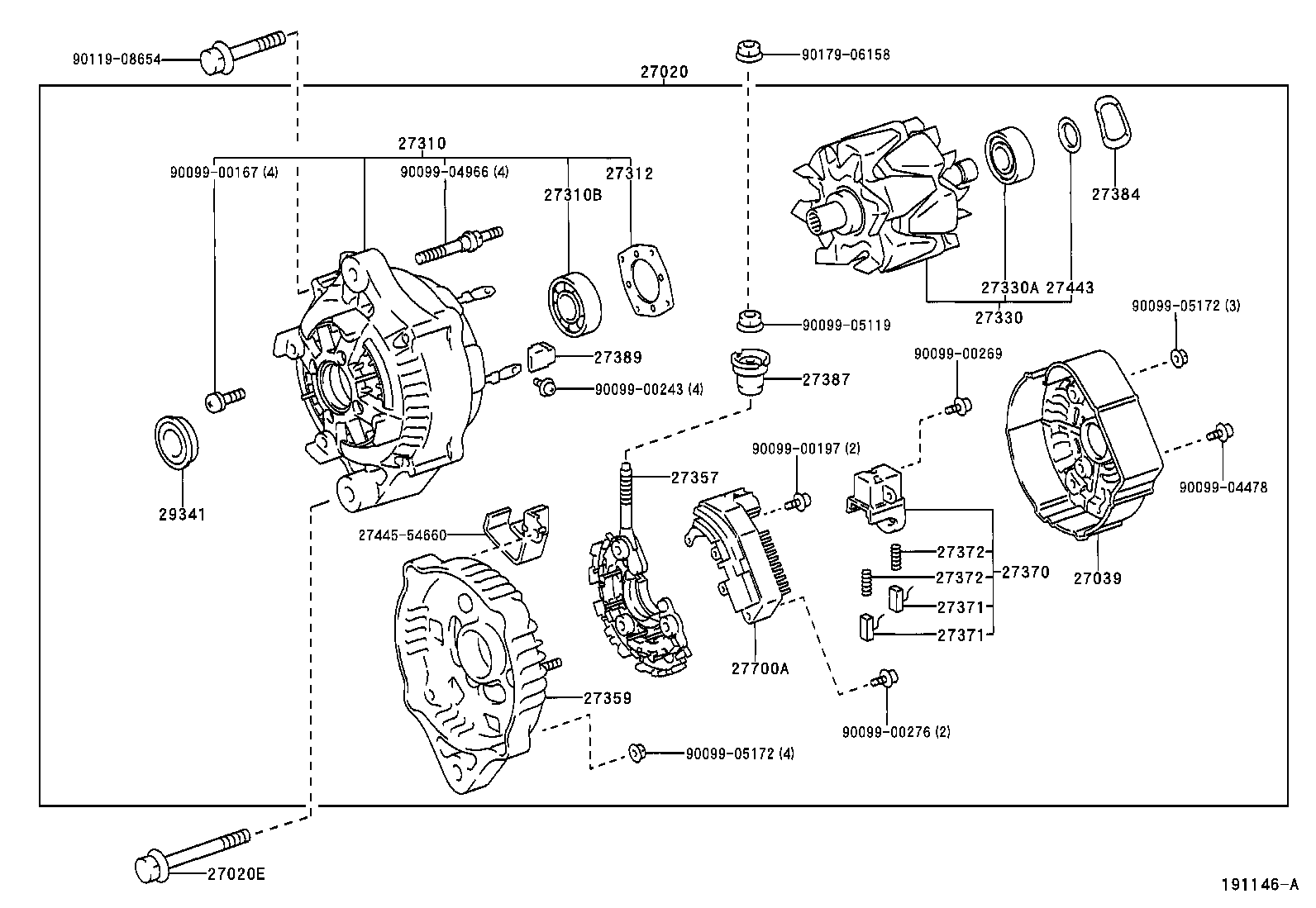 27060-54370 ALTERNATOR ASSY product image