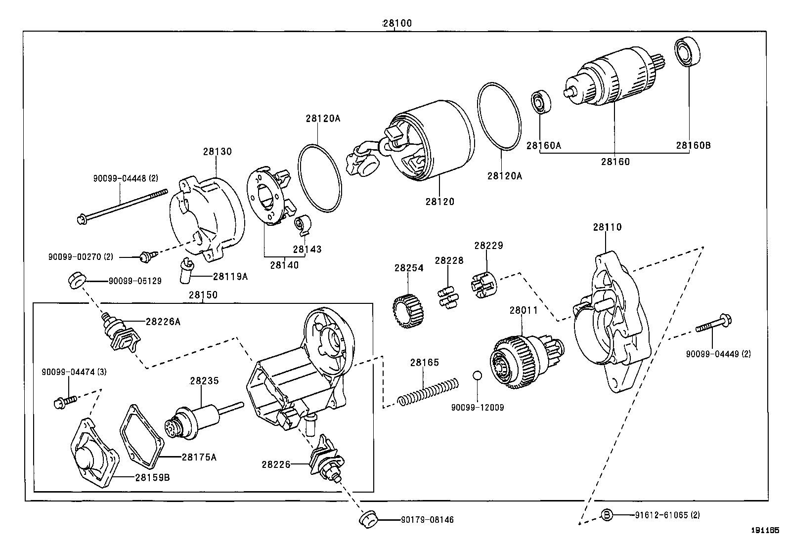 28130-16070 FRAME ASSY, STARTER COMMUTATOR END product image