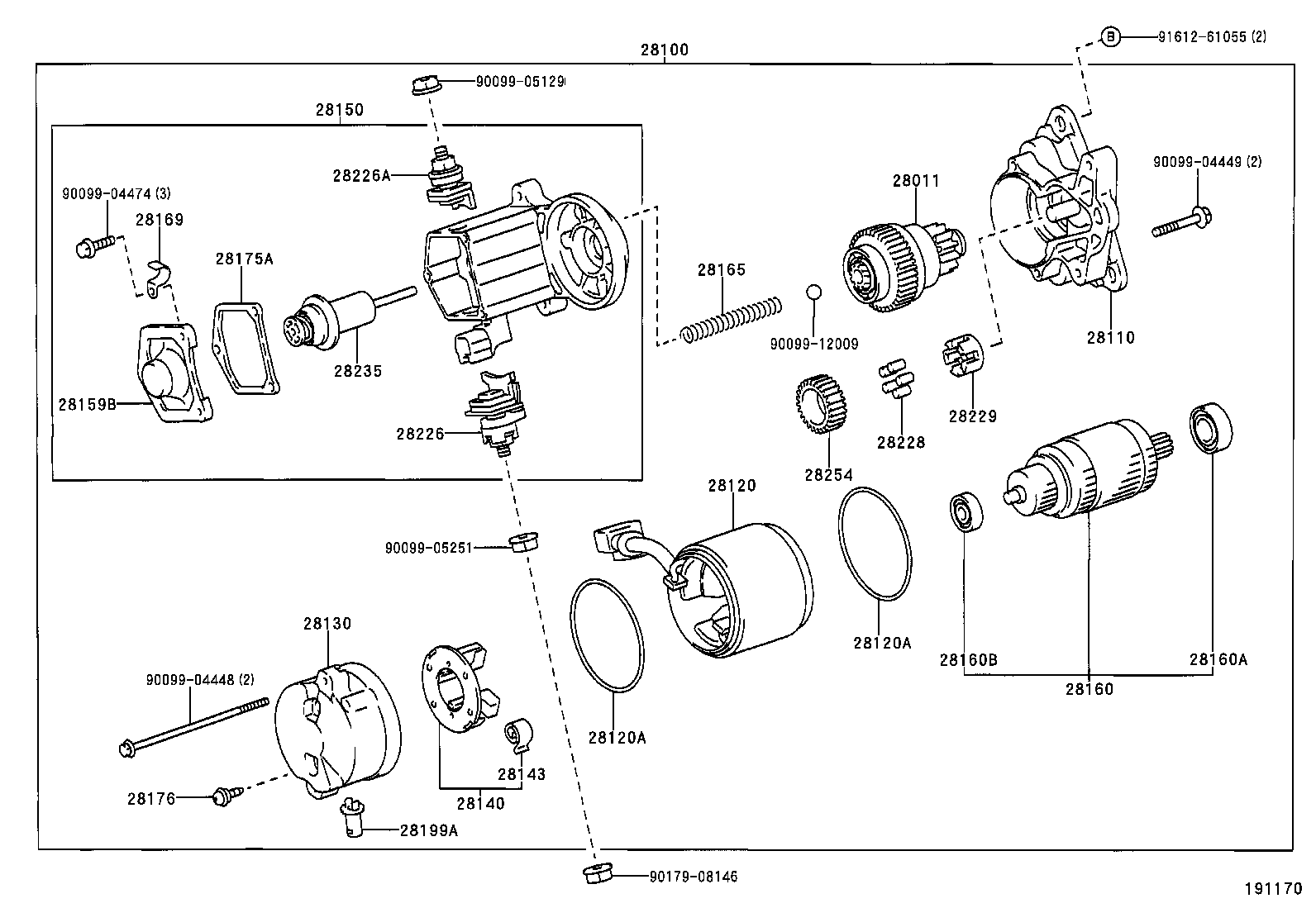 28130-62030 FRAME ASSY, STARTER COMMUTATOR END product image