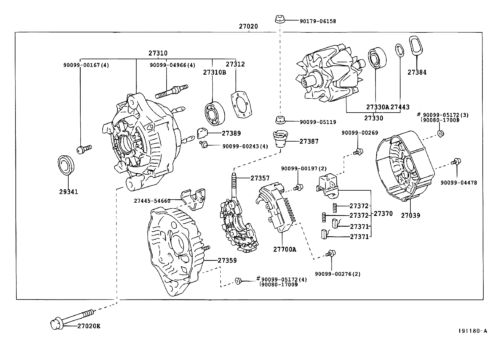 27310-06030 FRAME ASSY, DRIVE END, ALTERNATOR product image