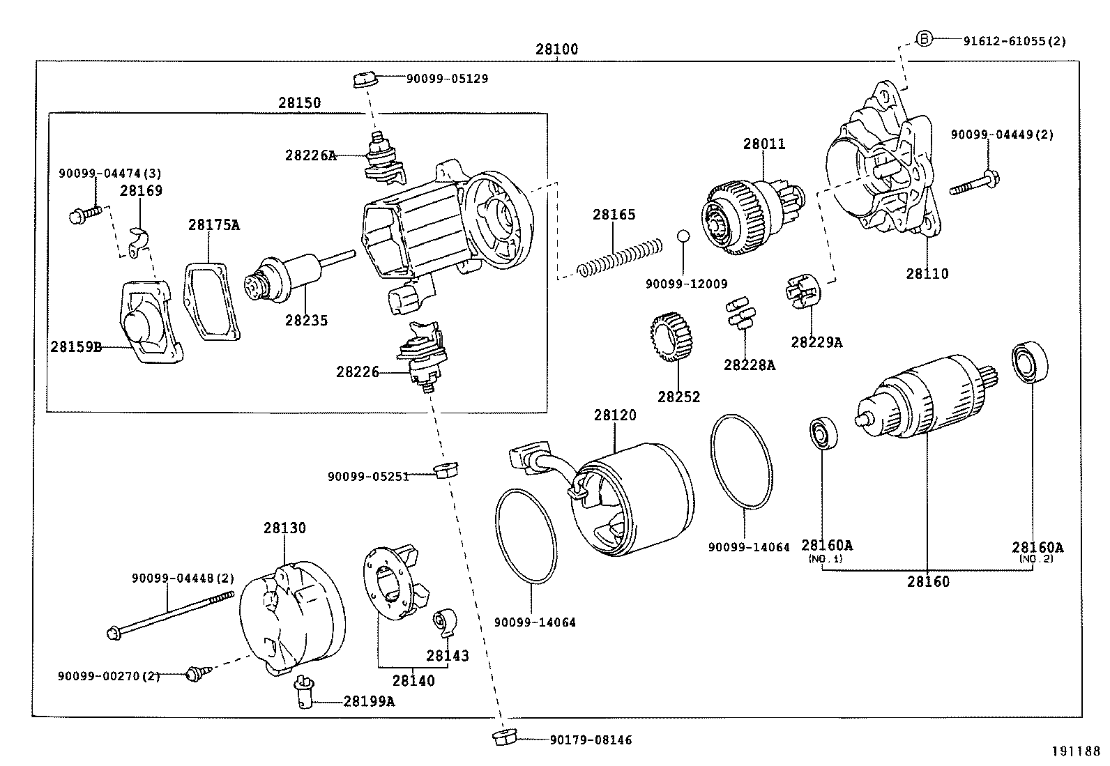 28133-89101 FRAME ASSY, STARTER COMMUTATOR END product image