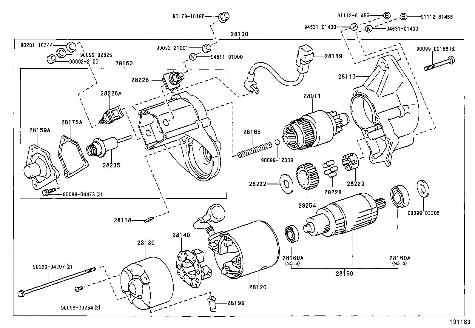28133-89101 FRAME ASSY, STARTER COMMUTATOR END product image