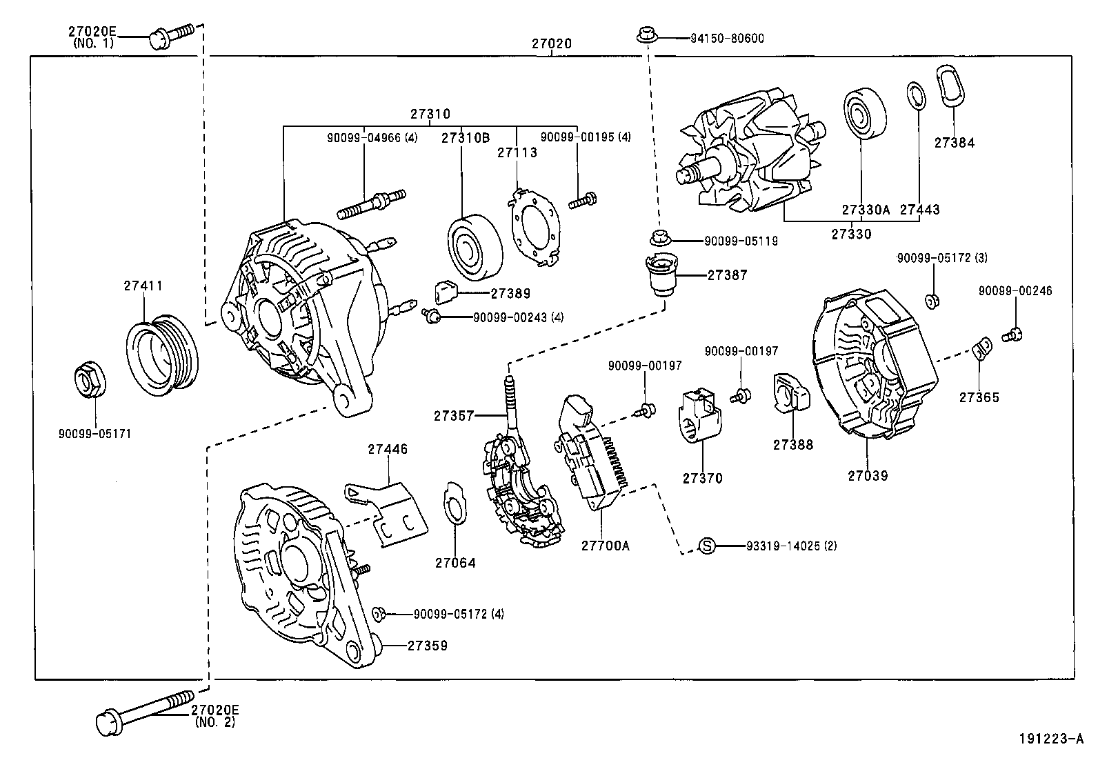 27060-22150 ALTERNATOR ASSY product image
