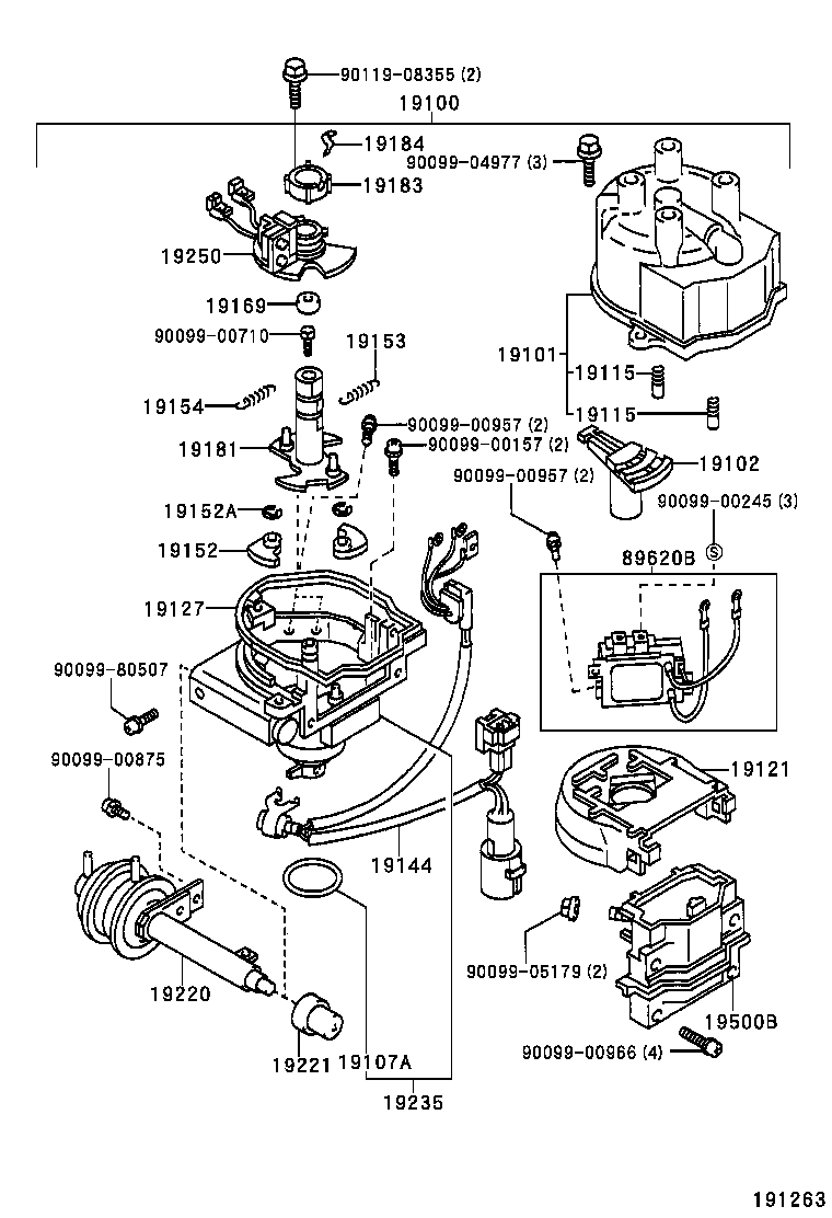 19020-11390 DISTRIBUTOR ASSY product image