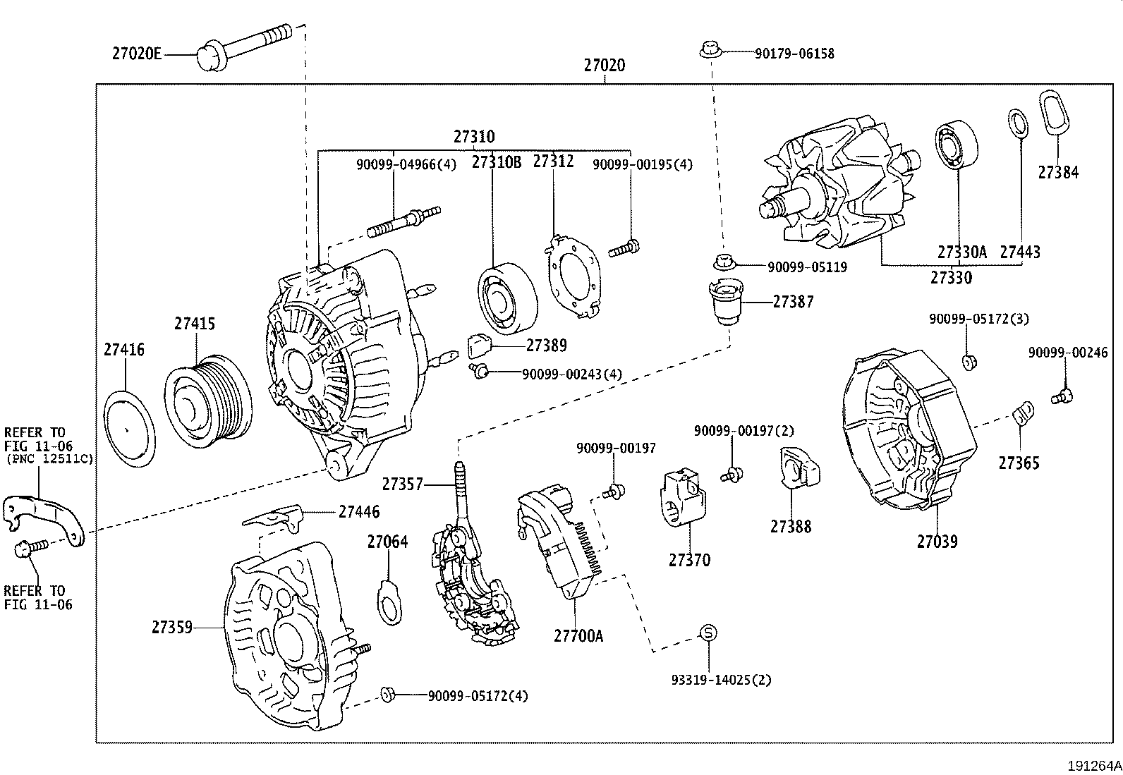 27060-67110 ALTERNATOR ASSY product image