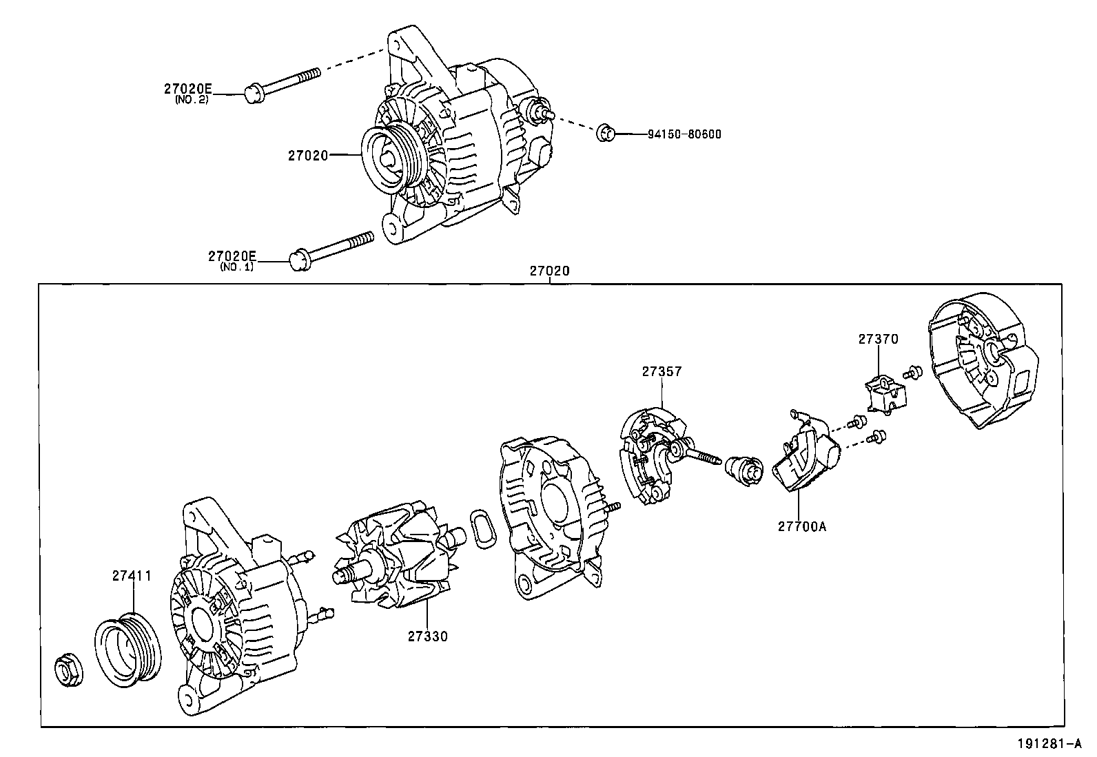 27060-21050 ALTERNATOR ASSY product image