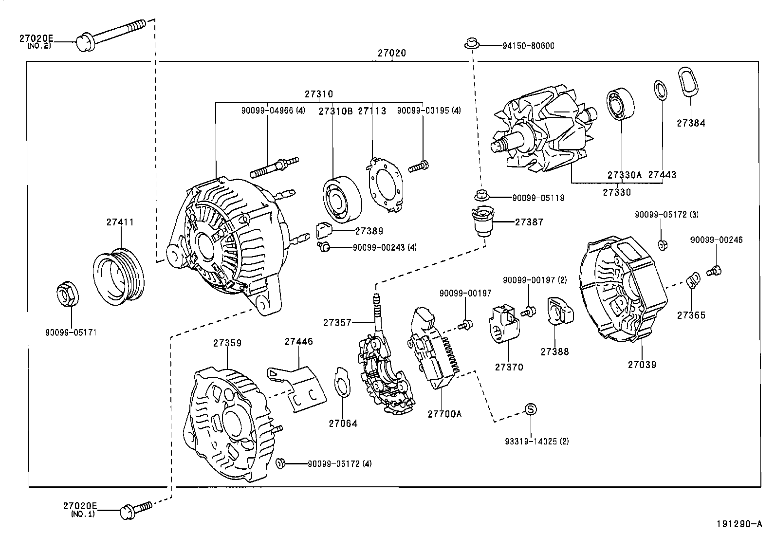 27060-22150 ALTERNATOR ASSY product image