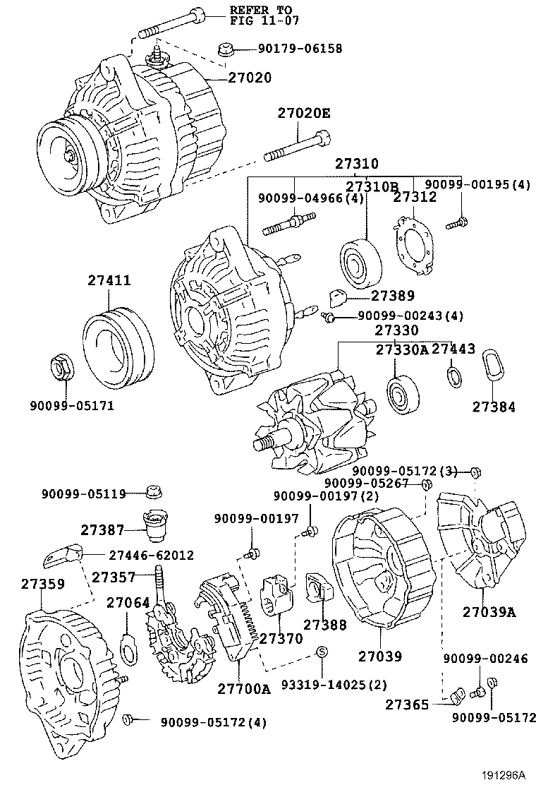 90031-05170 BOLT(FOR ALTERNATOR) product image