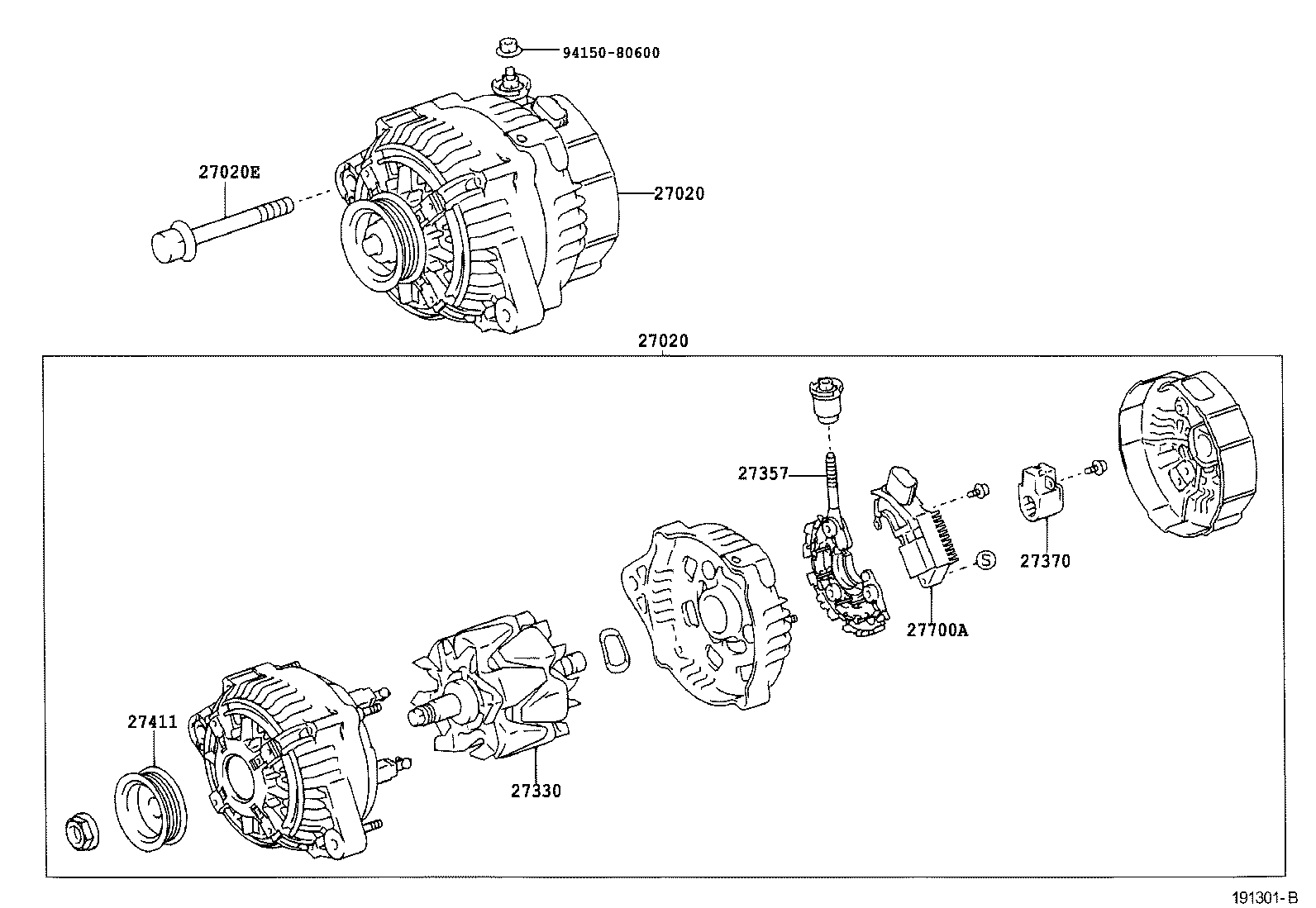 27060-46320 ALTERNATOR ASSY product image