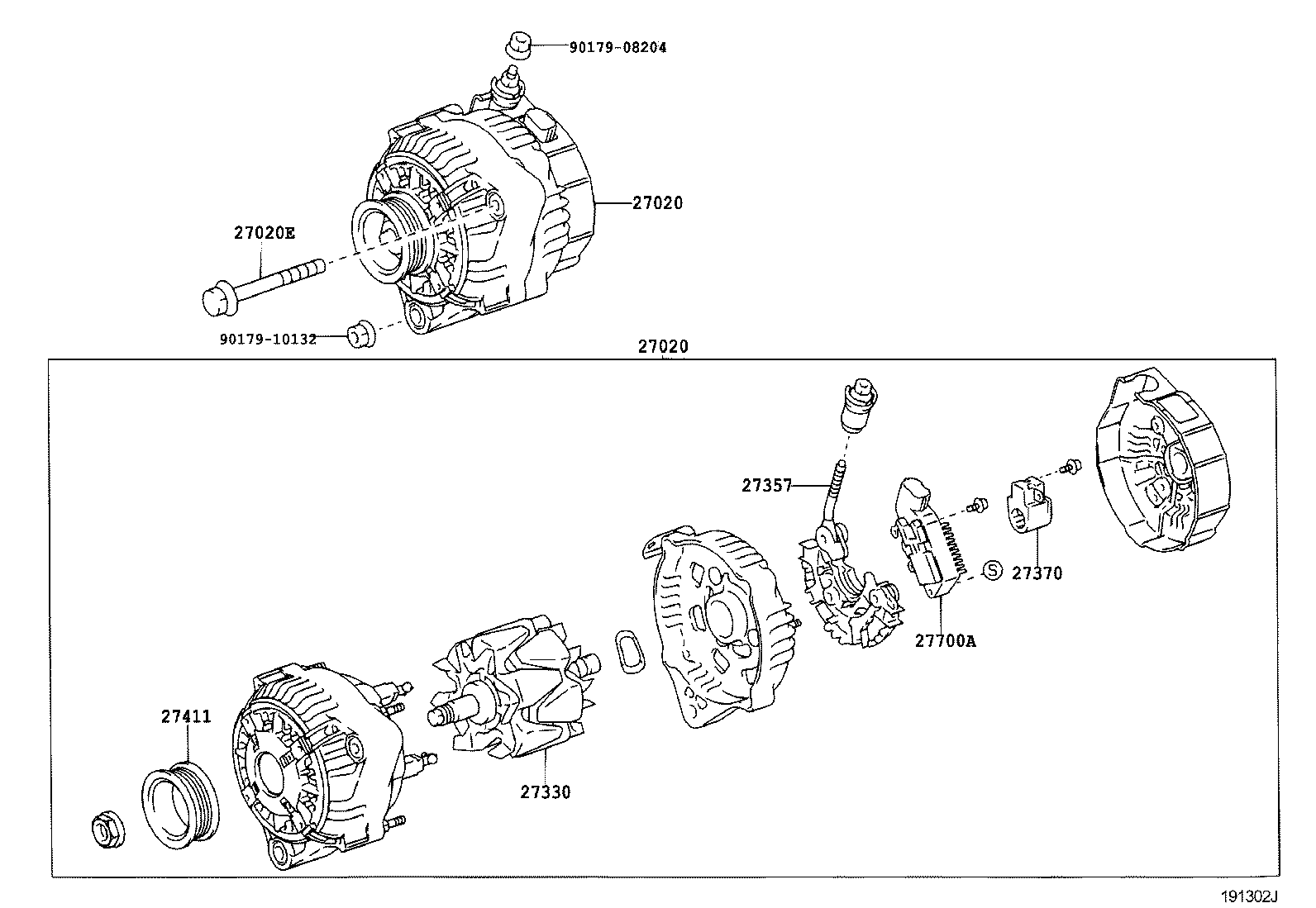 27060-70520 ALTERNATOR ASSY product image