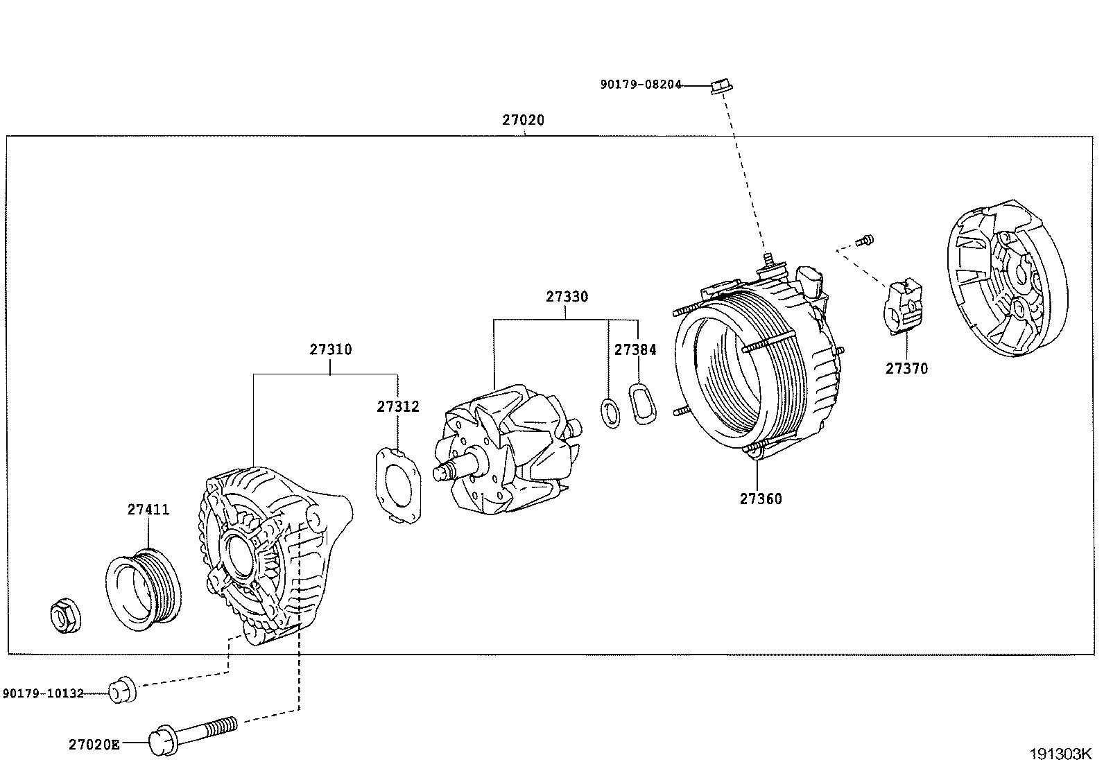 27060-46320 ALTERNATOR ASSY product image