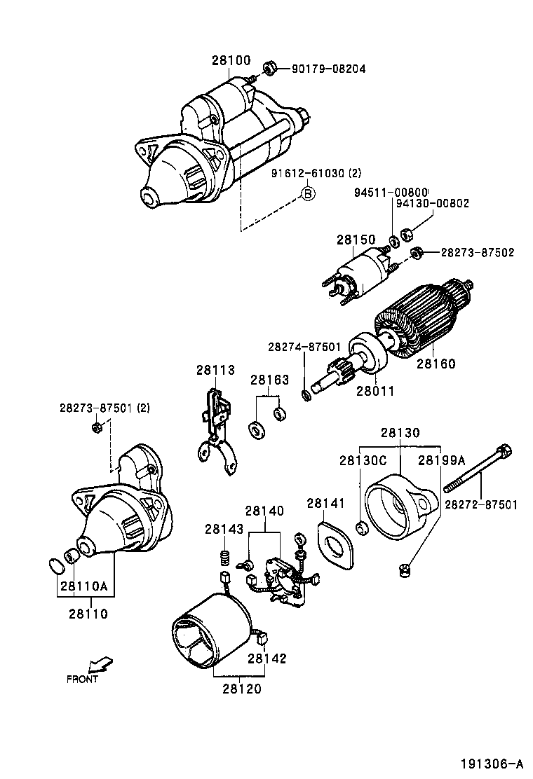 28133-97504 FRAME ASSY, STARTER COMMUTATOR END product image