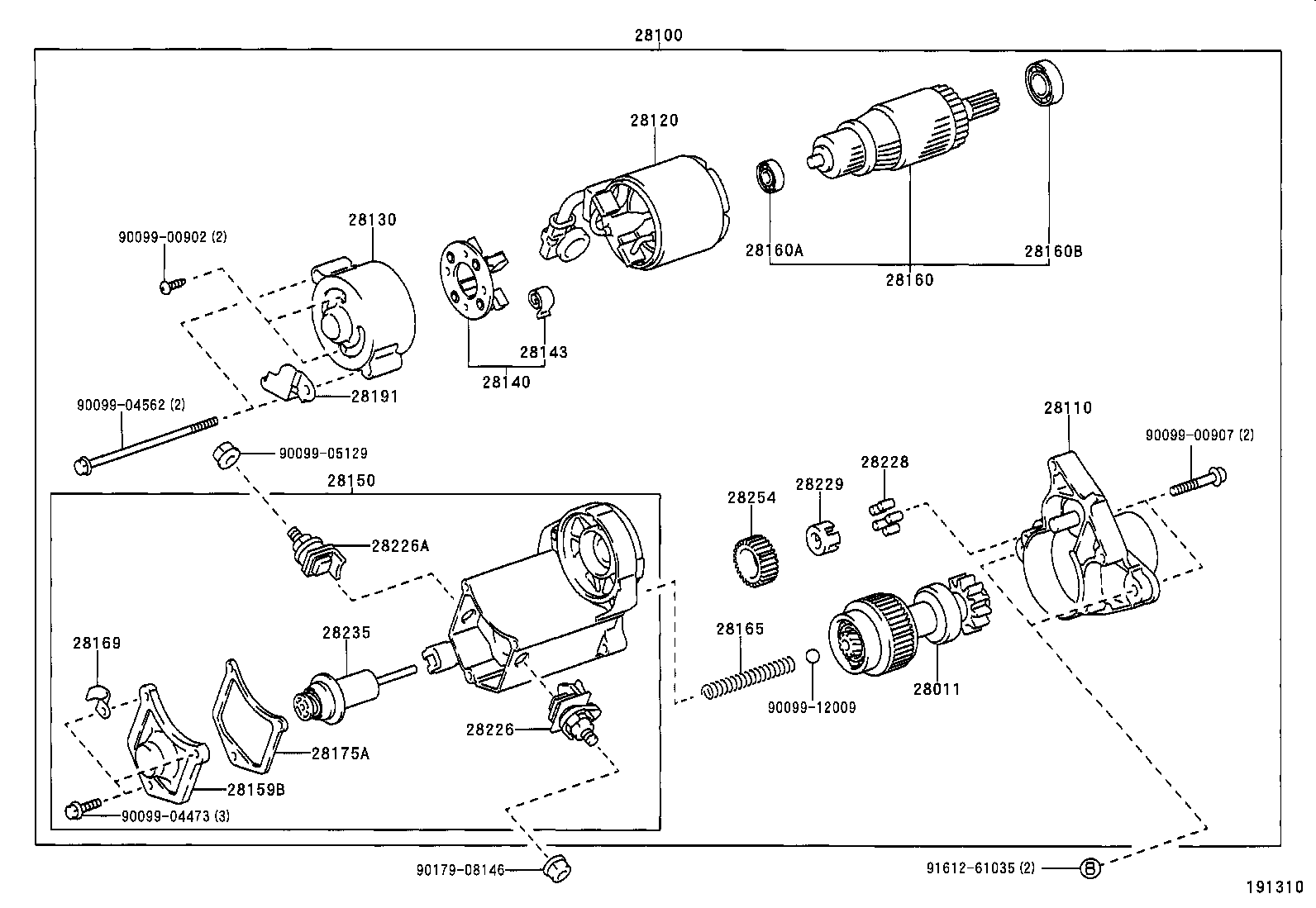 28130-28030 FRAME ASSY, STARTER COMMUTATOR END product image