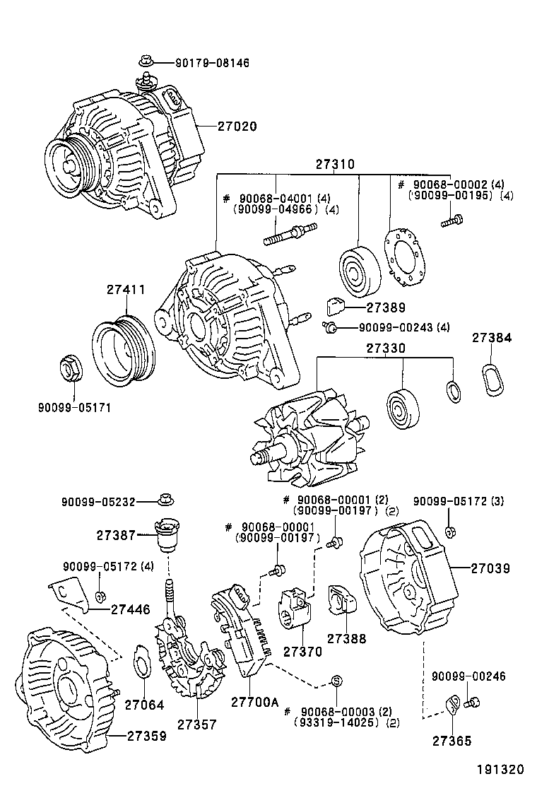 27039-0A010 COVER, ALTERNATOR REAR END product image