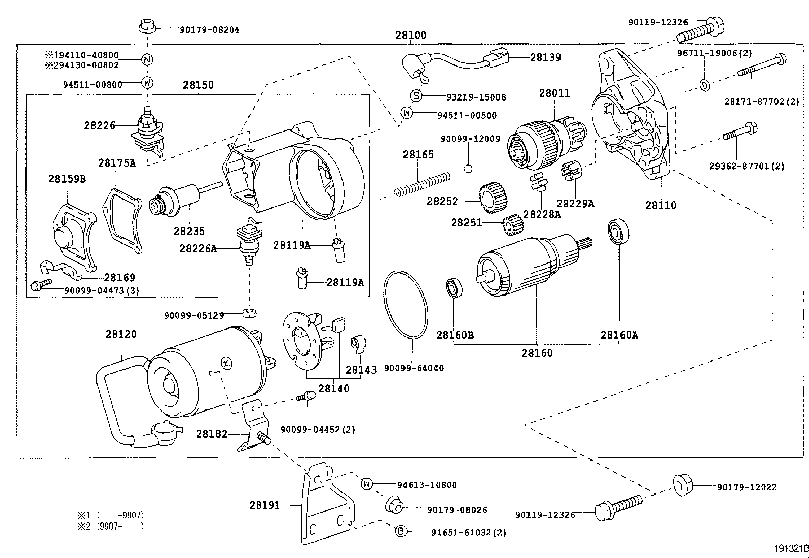 28150-75050 SWITCH ASSY, MAGNET STARTER product image